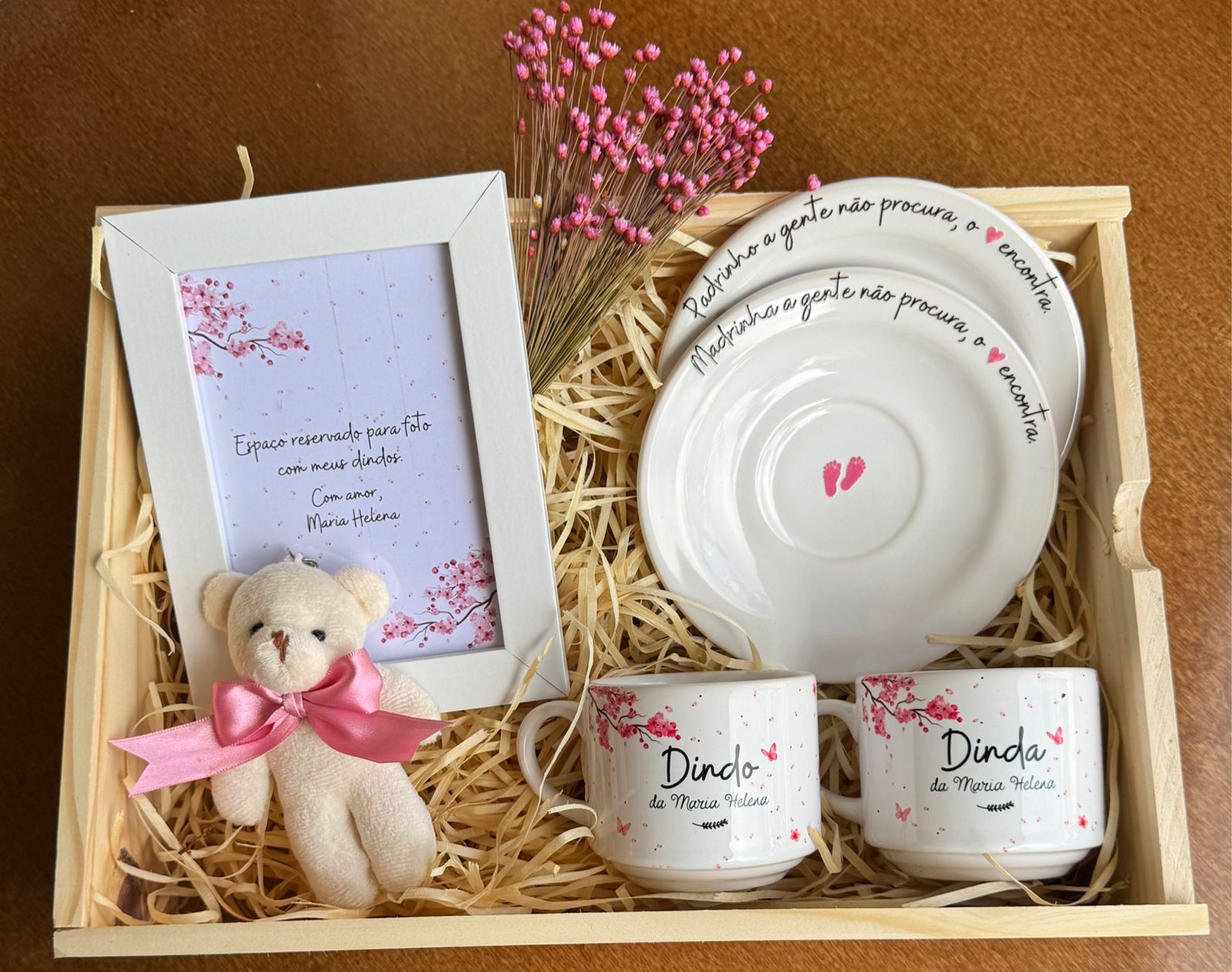Kit padrinhos menina personalizado