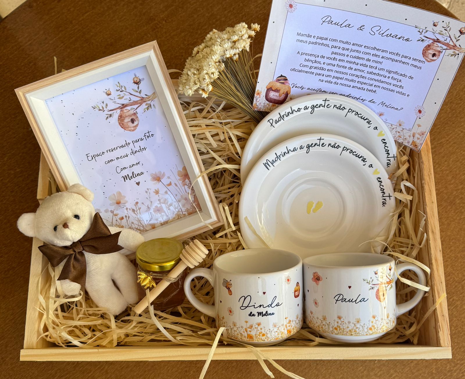 Kit padrinhos menina personalizado